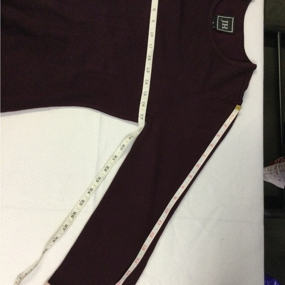 Jessica Howard Women's Long Sleeve Sweater Knit Dress in Color Wine Size Medium - Picture 5 of 10